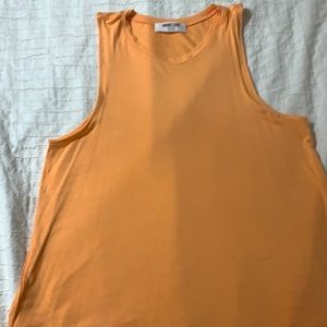 Orange tank top NWOT large